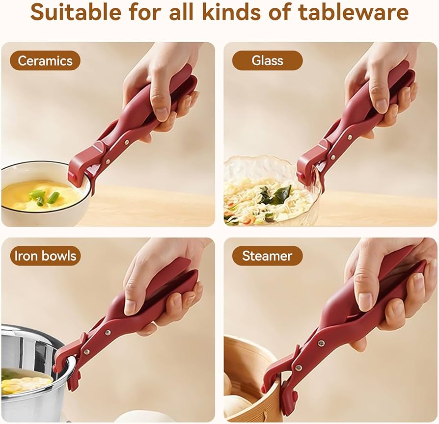 Multipurpose Anti Scald Bowl Holder, Anti Scald Dish Pot Gripper, Silicone Bowl Holder, Cooking Tongs Set, Anti Scald Pot Holder Multipurpose Anti Scald Bowl Holder, Anti Scald Dish Pot Gripper, Silicone Bowl Holder, Cooking Tongs Set, Anti Scald Pot Holder